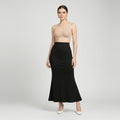 Premium Women’s Saree Petticoat Mermaid Fit Shapewear with Drawstring (Black)